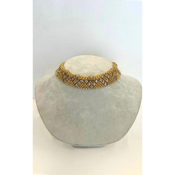NEW SG LIQUID METAL sg liquid metal antique gold choker in antique gold & silver - Picture 1 of 3